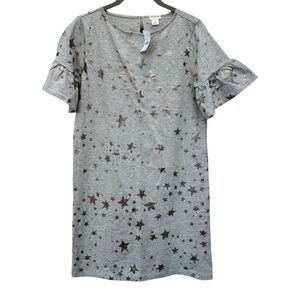 Crewcuts Gray Star Pattern T-shirt Dress size 14